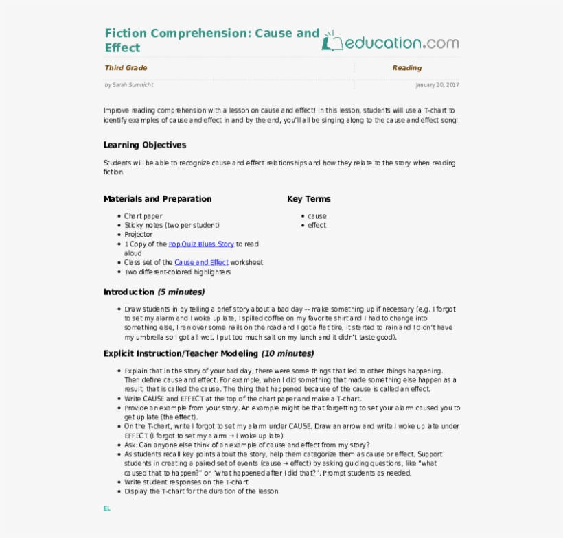 cause and effect notes