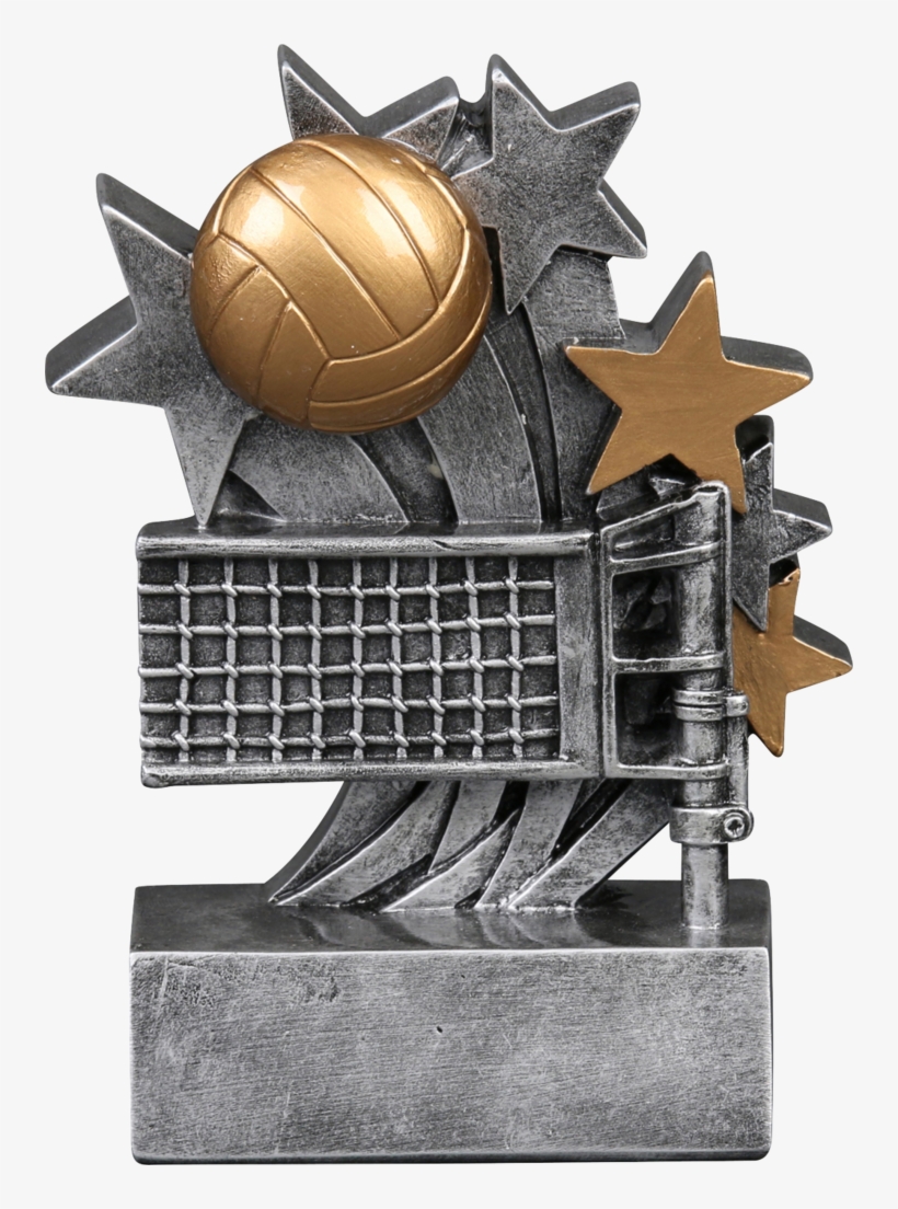 57218gs Star Blast Resin Volleyball Trophy - Resin, transparent png #4024612