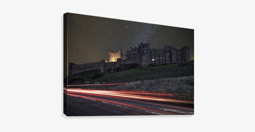 Light Trails On A Road And A Star Filled Sky Over Bamburgh - Posterazzi Dpi12300903 Light T, transparent png #4024698