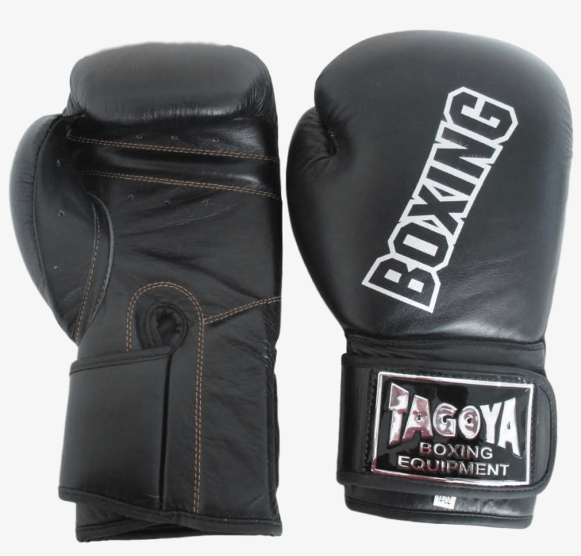 Guantes De Boxeo De Piel Negro Boxing - Vestimenta Para Kick Boxing, transparent png #4024747
