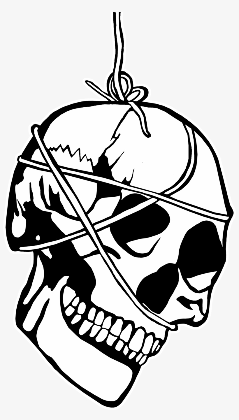 Hanging Skull Tshirt Funny Weird Art Skeleton Rope - Fashion, transparent png #4025371