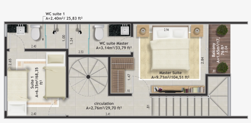 02 Vi Pl Superior - Floor Plan, transparent png #4025504