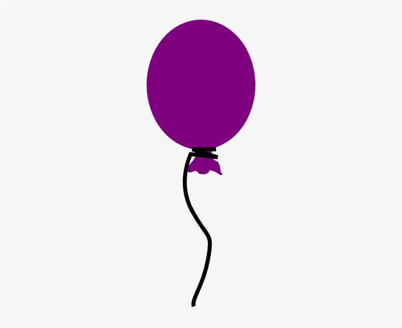 Purple Balloons Clipart - Single Purple Balloon Clipart, transparent png #4025623