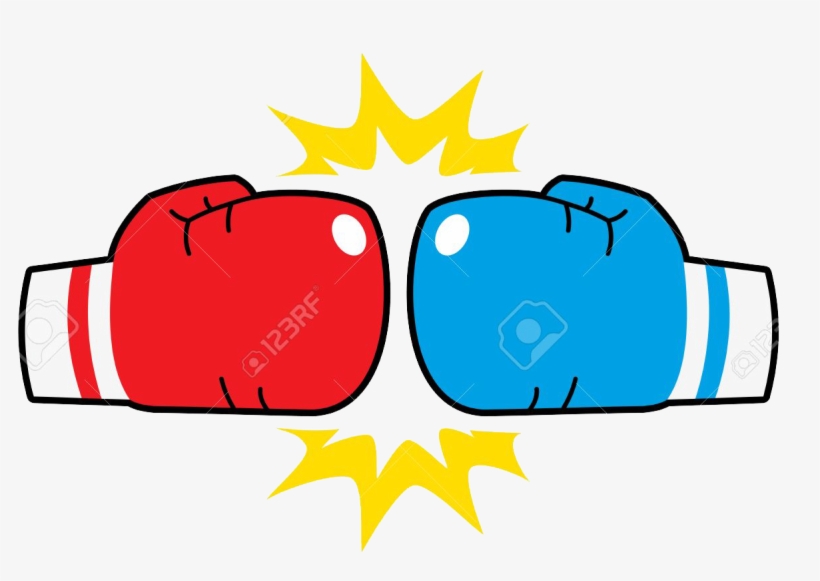 Por Lo General La Publicidad Online Es Más Económica - Boxing Gloves Hitting Each Other, transparent png #4025793