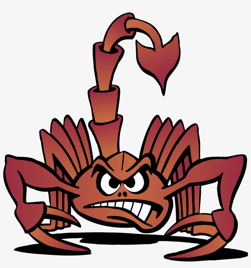 Scorpion Cartoon In Shades Of Rust And Sepia - Scorpion Cartoon, transparent png #4025902