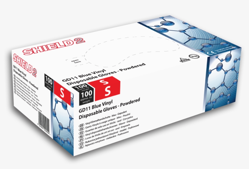 Lightly - Shield Polypropylene Vinyl Gloves Clear Medium Pack, transparent png #4026171