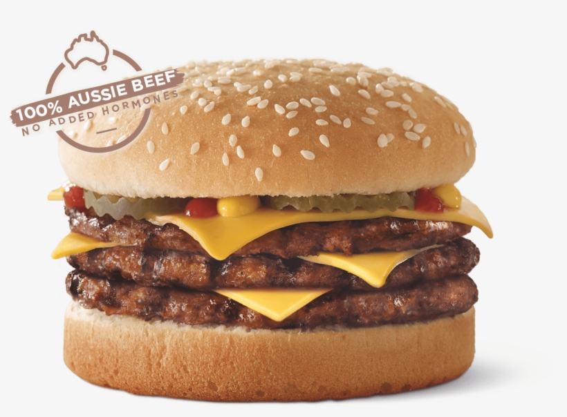 Triple Cheeseburger - Double Cheeseburger Hungry Jacks, transparent png #4026291