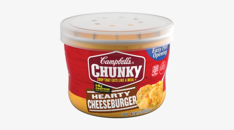 Hearty Cheeseburger Soup Microwavable Bowl - Campbell's Chunky Hearty Cheeseburger Soup, 18.8 Oz., transparent png #4026485