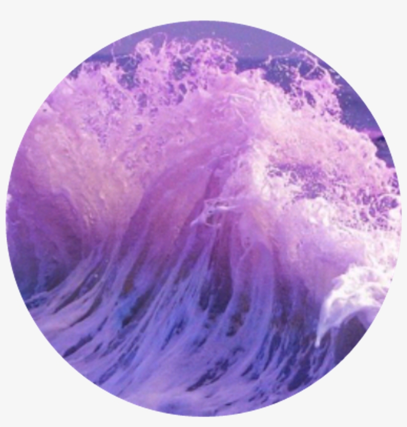 Wave Splash Crest Whitehorses Purple Aesthetic Aestheti - Wave Sea, transparent png #4026567