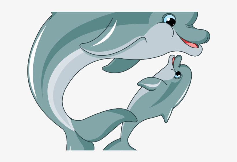 Cartoon Dolphin Clipart - Dolphins Cartoon Clipart - Free Transparent PNG  Download - PNGkey