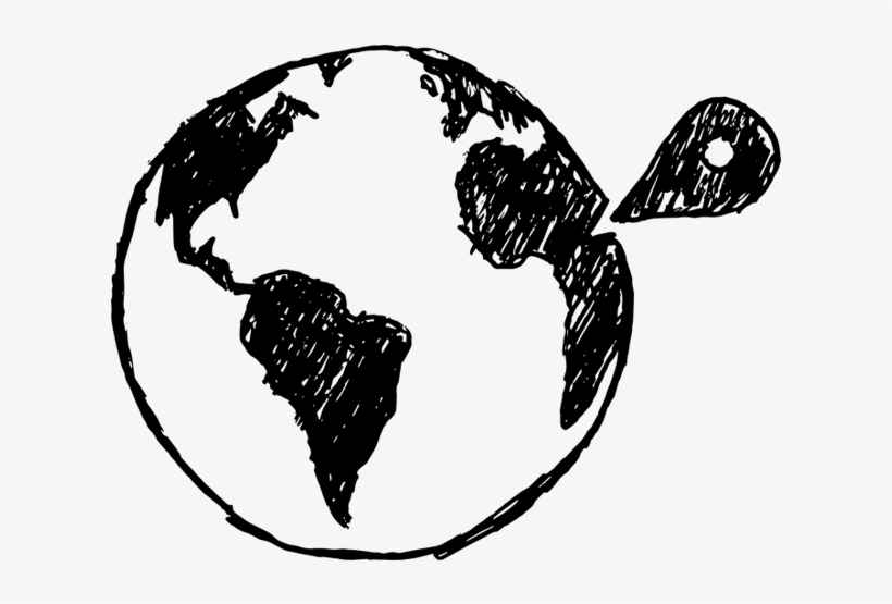 Globe With Pin2 - Illustration, transparent png #4026769