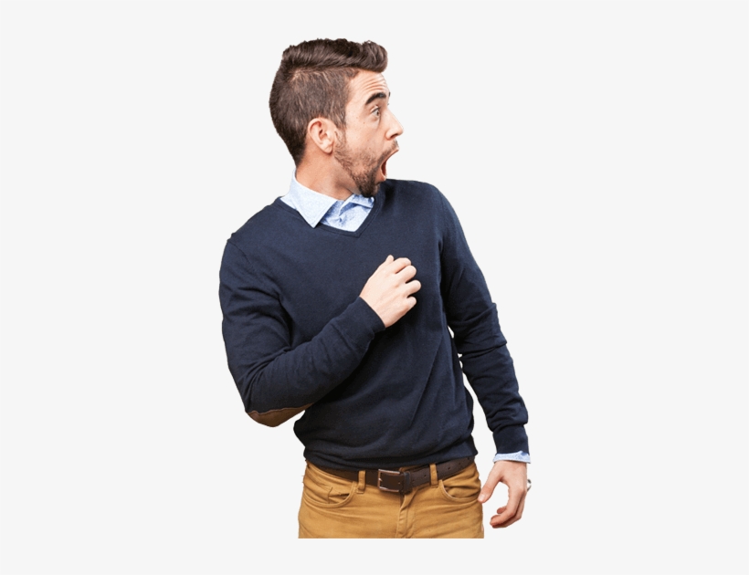 Kaget - Persona Mirando A La Izquierda, transparent png #4026948