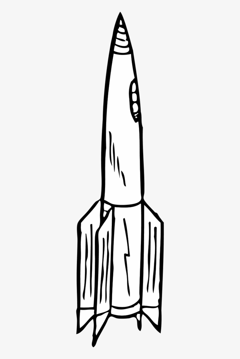 Download - Out Line Drawing Of Rocket, transparent png #4027116