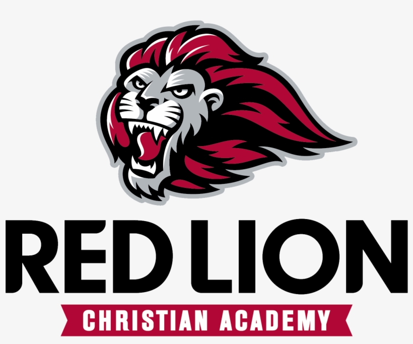 Red Lion Logo W White Background - Christian School Lions, transparent png #4027269
