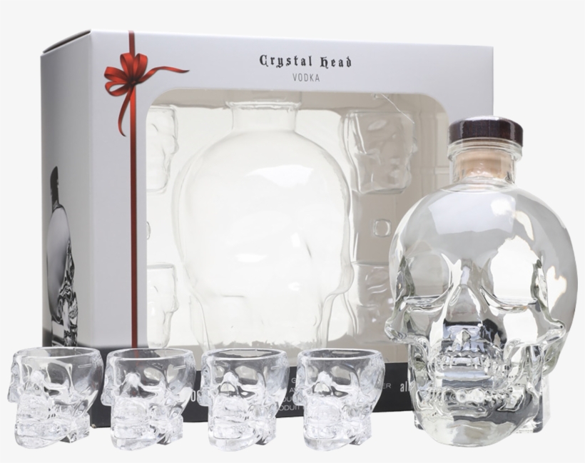 Crystal Head Gift Pack With 4 Shot Glasses, transparent png #4027465