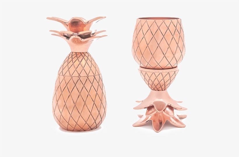 Copper Pineapple Shot Glass - W&p Design Pineapple Shot Glass Set | Silver |, transparent png #4027998