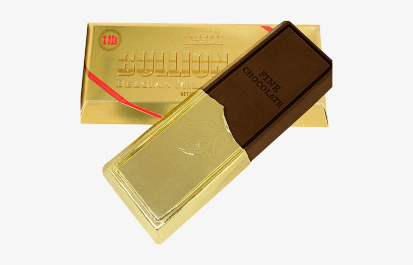 Belgian Milk Chocolate Bullion Bar - Chocolate Bar Gold Foil Png, transparent png #4028402