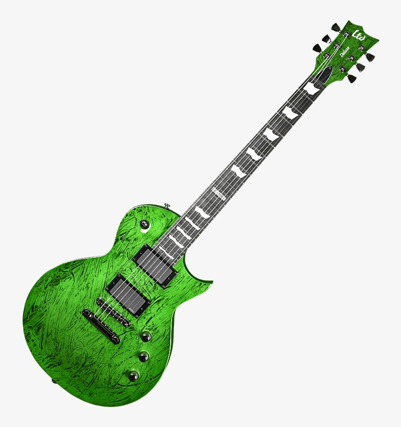 Esp Ltd Deluxe Ec-1000 Electric Guitar In Swirl Green - Esp Ltd Ec1000 Green, transparent png #4028726