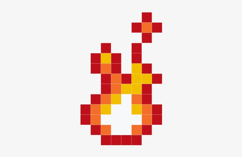 fire pixel art grid Flame fire 5x5 pixelated perler flamme 16x16 cross ...