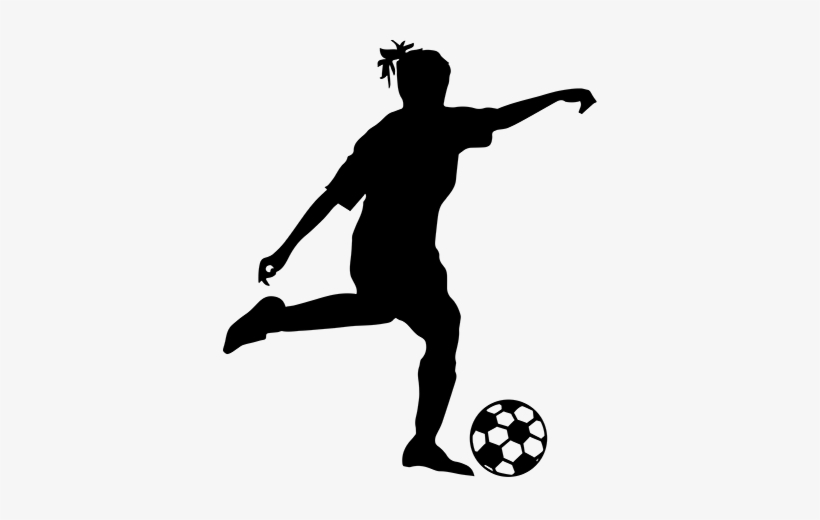 Girl Footballer Sticker - District De La Manche, transparent png #4029652