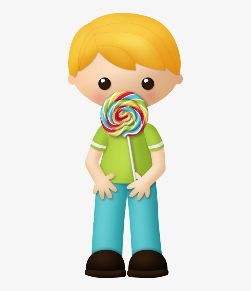 Imágenes De Niños Comiendo Dulces - Menino Com Pirulito Desenho, transparent png #4029729