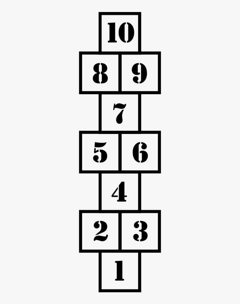 Modern Hopscotch Kids Decal - Hopscotch Png, transparent png #4030050