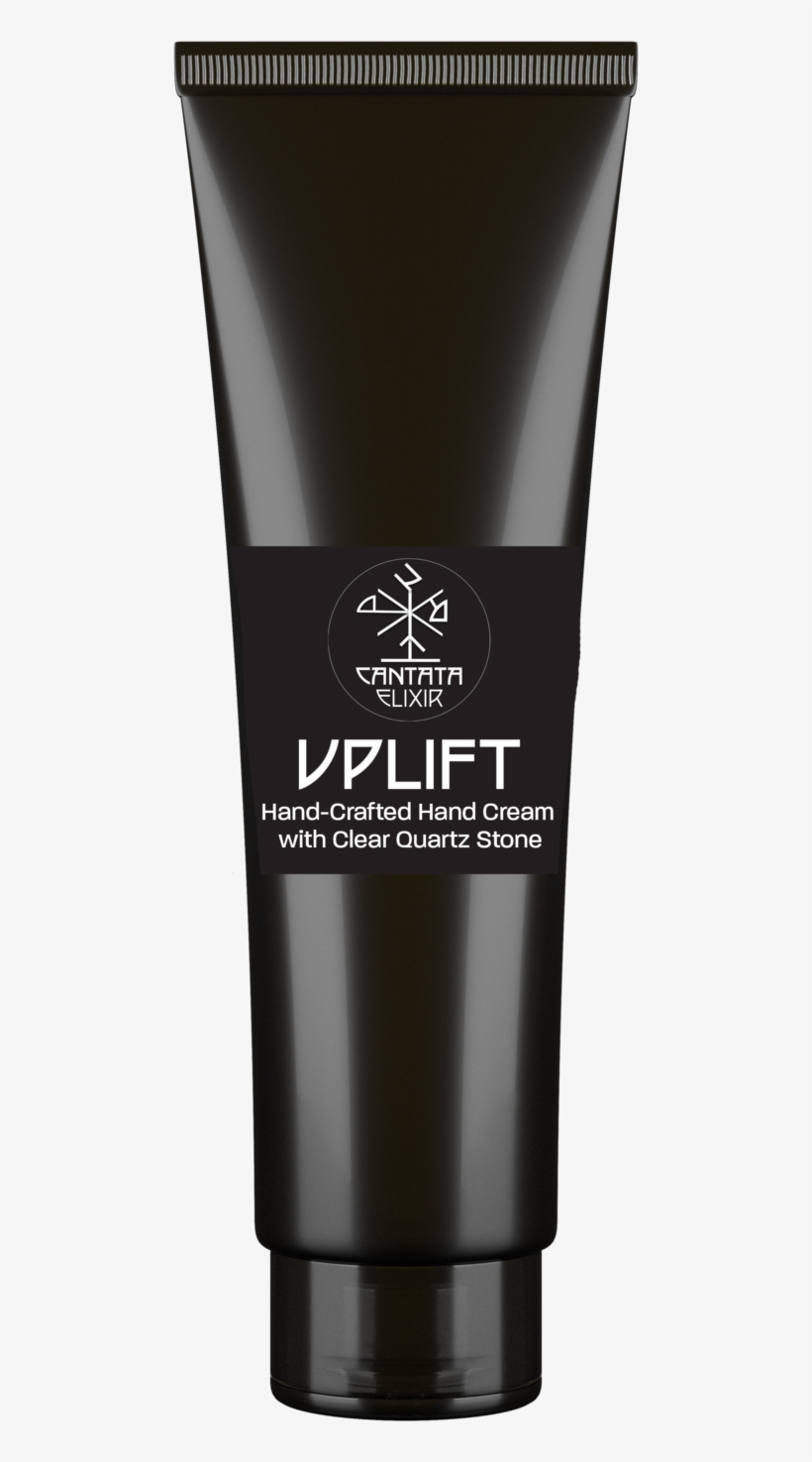 Uplift Aromatherapy Hand Cream 200ml With Clear Quartz - Stock Black Cosmetic Tube, transparent png #4030397