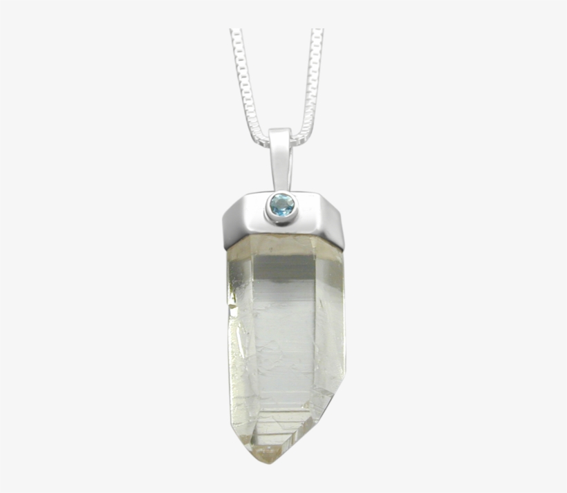 Clear Quartz And Blue Topaz - Pendant, transparent png #4030713