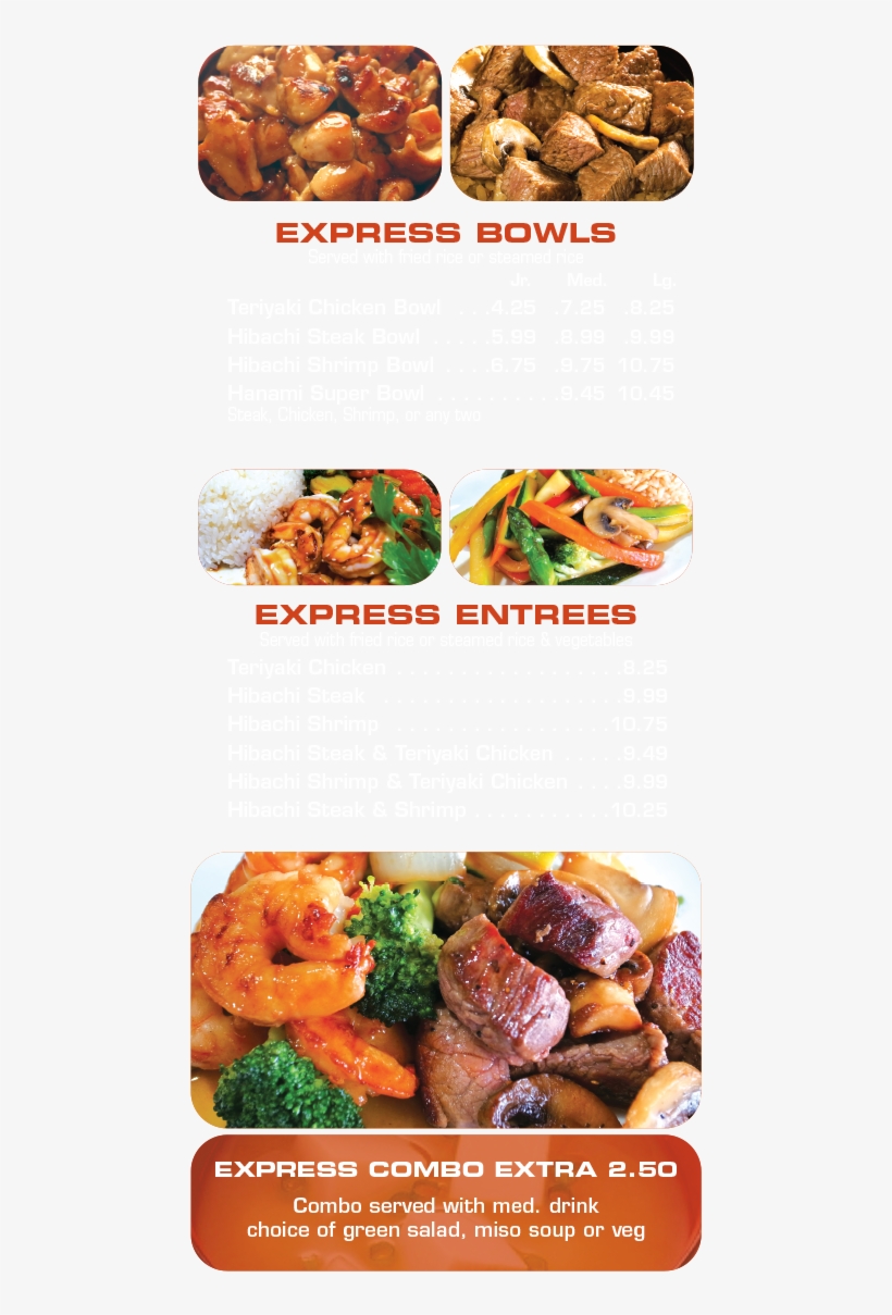 Our Menu - Hanami Japanese Cuisine, transparent png #4030924