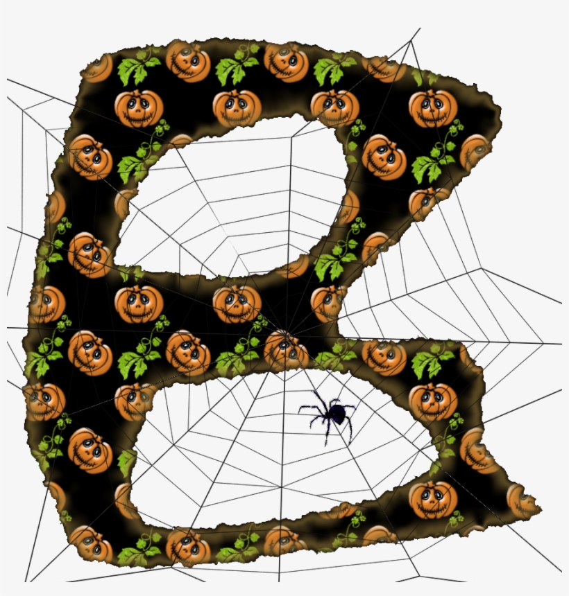 Alfabeto De Calabazas Y Telarañas - Illustration, transparent png #4032128
