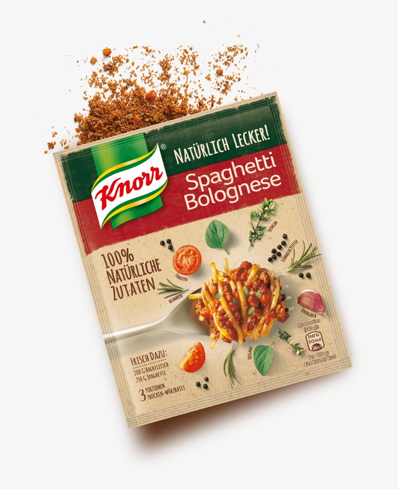 Das Ist Alles, Was An Zutaten In Knorr Natürlich Lecker - Knorr Spaghetti Bolognese Png, transparent png #4032392