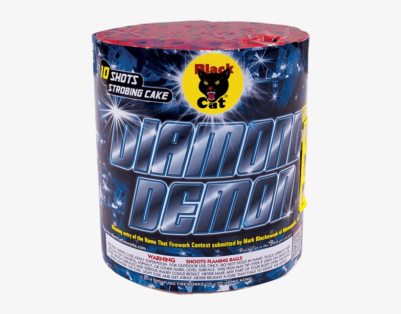 Diamond Demon 10's Bc - Black Cat Fireworks, transparent png #4033209
