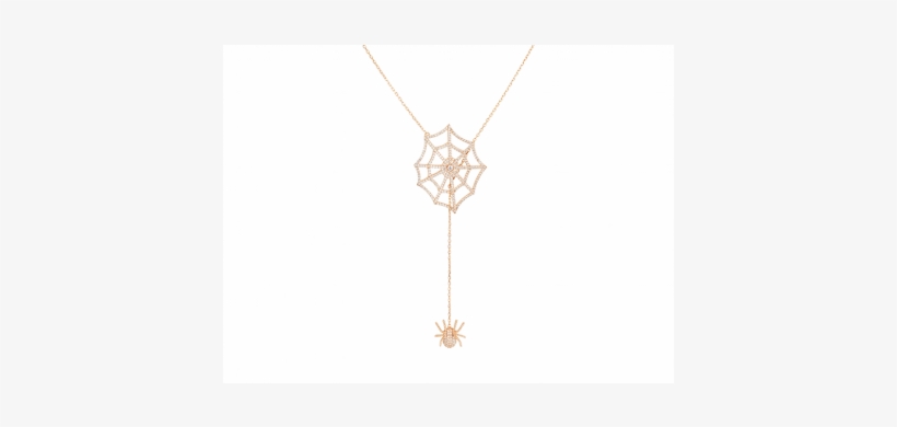Spider And Web Elevator Pendant Rose Gold Vermeil White - Pendant, transparent png #4033380