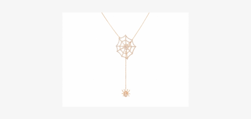 Spider And Web Elevator Pendant Rose Gold Vermeil White - Pendant, transparent png #4033380
