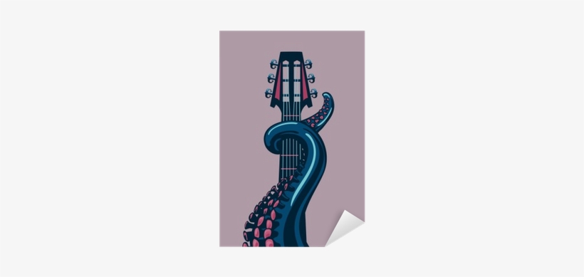 Octopus Tentacle Is Holding A Guitar Riff - Made With Tone, Limited Edition: Octopus Decor, Art, transparent png #4034203