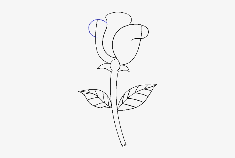 How To Draw Simple Rose - Drawing, transparent png #4034222