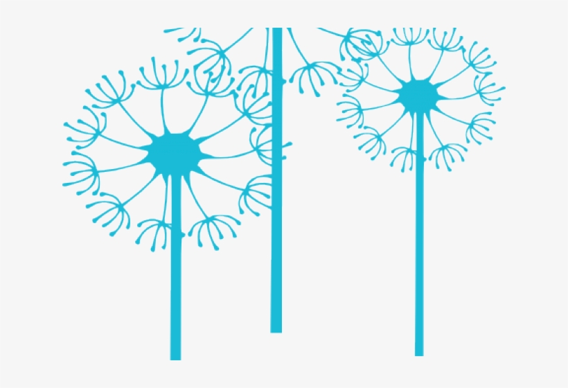 Dandelion Clipart Blue Dandelion - Colorful Dandelion Vector Png, transparent png #4034502