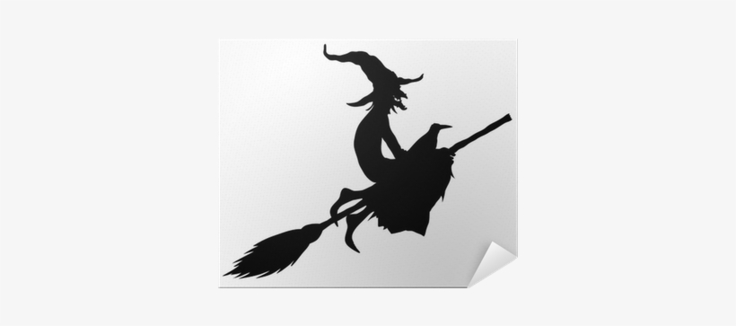 Witch On A Broomstick Illustration, transparent png #4034569