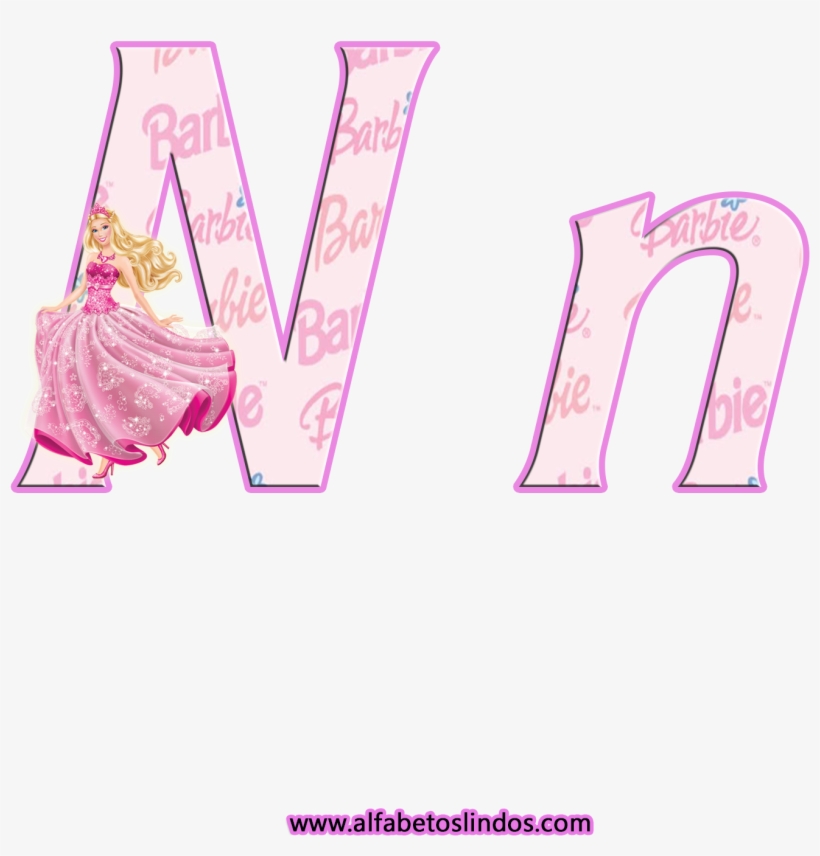 Alfabeto Da Barbie Rosa Em Png Com Fundo Transparente - Barbie Princess And The Popstar Colouring Book, transparent png #4034743