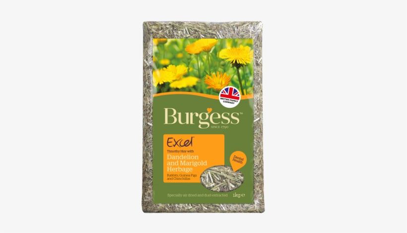 Burgess Excel Timothy Hay Dandelion And Marigold Herbage - Burgess Pet Care Burgess Excel Herbage Dandelion, transparent png #4034760