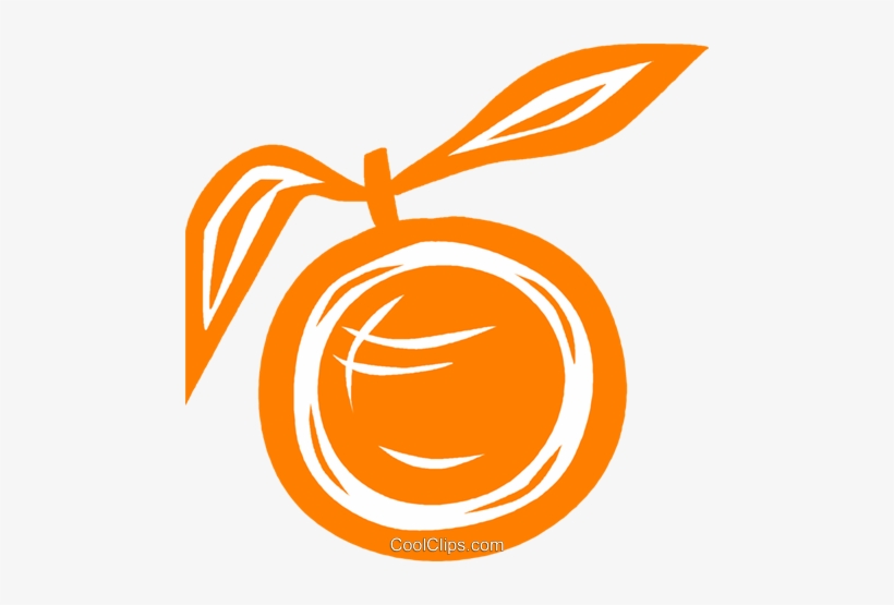 Laranja Com Folha Livre De Direitos Vetores Clip Art - Vector Hoja De Naranja, transparent png #4034792