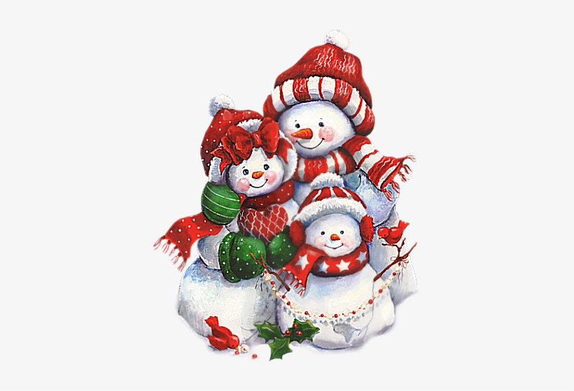 Alfabeto Animado De Familia De Muñecos De Nieve - Merry Christmas Decoupage, transparent png #4035130