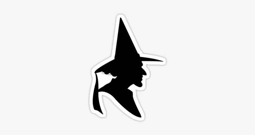 Wicked Witch Silhouette" Stickers By Luc Kersten - Wizard Of Oz Wicked Witch Silhouette, transparent png #4035132