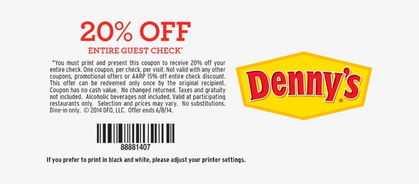 Dennys coupons on sale