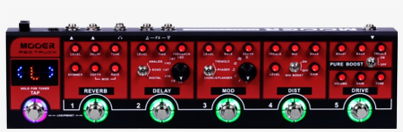 Mooer Red Truck Multi-effects Pedal - Mooer Red Truck Combined Effects Pedal, transparent png #4035880