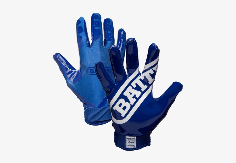 Battle Doublethreat Navy Blue Youth Football Receiver - Battle Gloves Football, transparent png #4036421