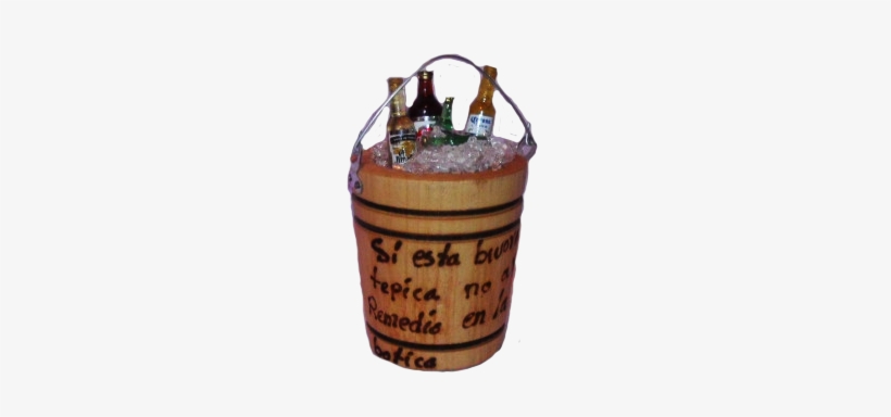 Cubeta De Botellitas - Cubetas De Madera Para Cerveza, transparent png #4036495