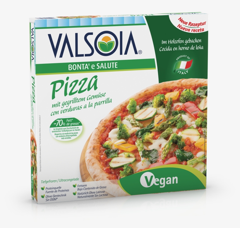 3d Vegan Frozen Pizza - Valsoia Dairy Free Pizza With Grilled Vegetables, transparent png #4036718
