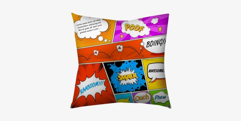 Comic Speech Bubble Tufted Floor Pillow - Comic Estruendo, transparent png #4037247