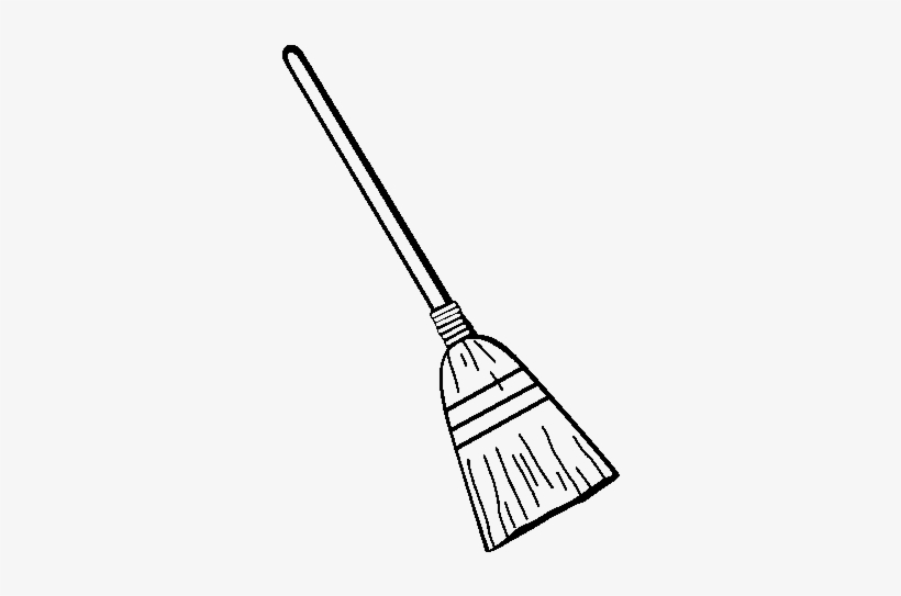 Coloring Page Broom, transparent png #4037436